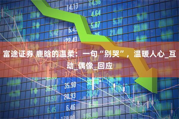 富途证券 鹿晗的温柔：一句“别哭”，温暖人心_互动_偶像_回应