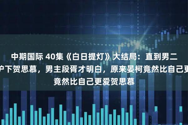 中期国际 40集《白日提灯》大结局：直到男二晏柯舍命护下贺思慕，男主段胥才明白，原来晏柯竟然比自己更爱贺思慕